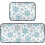 Silver Blue Glitter Snowflake Kitchen Rug Set of 2 1