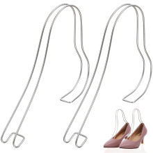 4Pcs Silver Shoe Display Stands Stainless Steel Shoe Shaper for Heels