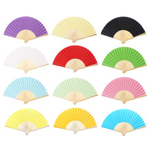 30Pcs Wooden Decorative Folding Fans Mixed Colors for Kids DIY Artwork