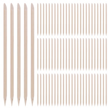 300St Birch Nagelriem Duwer Manicure Sticks Lichtgeel Duurzaam