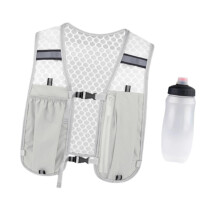 MAGIDEAL Vest Water Pack miehille ja naisille kuntosalipullolla juoksuliivi hengittävä harmaa