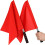 Referee Flags Stainless Steel Sponge Handle Red 2Pcs 1