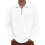 Shirts for Men Corduroy Long Sleeve Solid Collared Tops Zipper Pullover Textured Sweatshirt 1