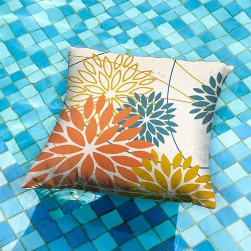 Fodere per cuscini floreali 24x24 pollici, set da 2, impermeabili 2