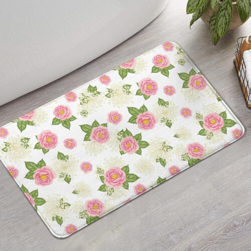 Tapete de banheiro Pioneer Flower Floral Antiderrapante 17x30 polegadas 1