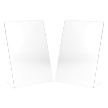 2St Transparante L-Vormige Acryl Prijsdisplayhouder Voor