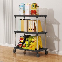 Carrito de almacenamiento rodante de 4 niveles con ruedas con bloqueo – Organizador para cocina, baño y oficina – Compatible con uso en