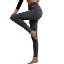 Warm Pants For Women High Waist Thermal Insulation Pants Tight Pants Plush Fall And Winter Seamless Leggings Large Size Grey