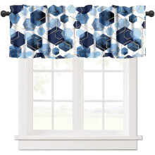 Cantonnière style moderne du milieu du siècle, imprimé géométrique bohème abstrait rétro, L 137 x H 46 cm, 1 panneau