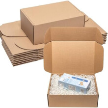 Verzenddozen 12x9x4 inch, 20 stuks, golfkartonnen verzenddozen voor kleine bedrijven, kraftpapier, middelgrote brochures, verpakkingsmateriaal, bruin.
