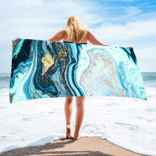 Microvezel strandhanddoek 30x60 inch, zandvrij, absorberend en sneldrogend – voor zwembad, kamperen, yoga, reizen, kinderen en volwassenen
