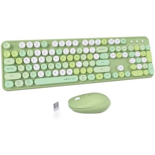 Set colorato di tastiera e mouse wireless