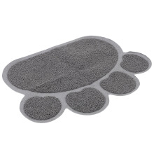 1Set Extra Large Litter Box Mat in Grey PVC Leakproof and Washable for Big Cats Litter Management