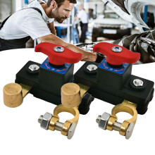 Protetor de Vazamento e Desconexão Universal de Bateria 2026Upgrade, 12V/24V, Cobre Sólido, À Prova D'Água (2 unidades), compatível com a