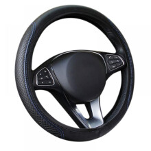 Autostuurhoes van duurzaam PU-leer, universeel 15 inch voor auto's, vrachtwagens en SUV's, antislip autostuurhoes voor mannen en vrouwen