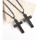 Set composto da collana e bracciale con croce in acciaio inossidabile (2 pezzi) 2