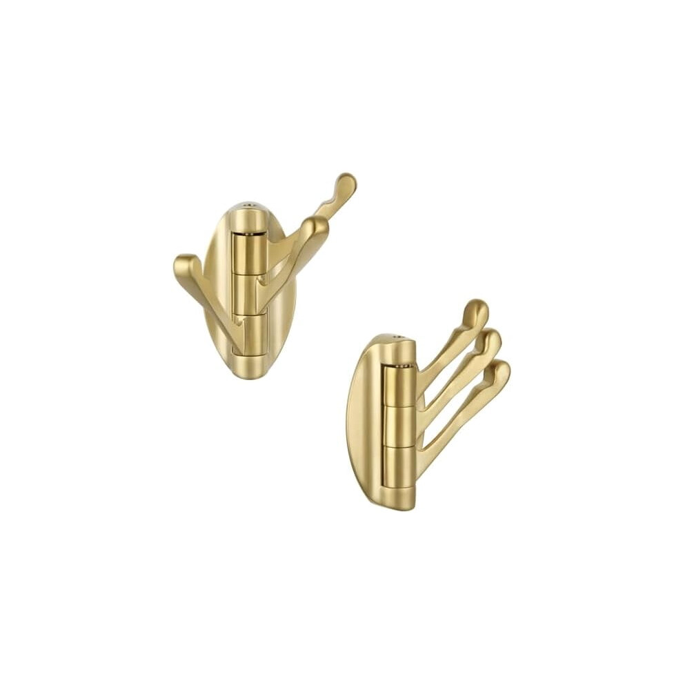 Swivel Towel Hook Brushed Gold 2 Pcs 9132278306810