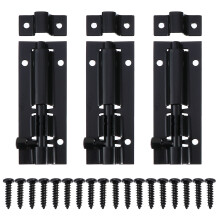 3 Sets Stainless Steel Sliding Latch Lock Gate Latches Barrel Bolt Sliding Lock