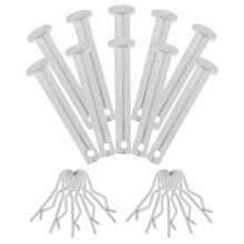 Hinge Scaffolding Connecting Pin Silver 10 Sets
