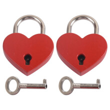 Lucchetto a forma di cuore in lega di zinco con chiave (confezione da 2)