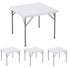 Nappe carrée ajustée 86 x 86 cm, lot de 2, housse élastique noire en spandex pour petites tables pliantes – Cuisine, pique-nique, terrasse,