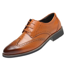 Men's Dress Shoes Flat Mens Dress Shoes Oxford Shoes Formal Lace Up Dress Shoes for Men Business Derby Shoes (Yellow,12)