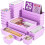Set di 25 organizer per cassetti in plastica viola 1