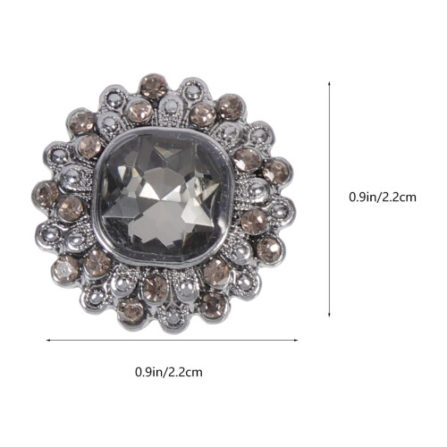 ULTNICE Black Zinc Alloy Coat Buttons 5 pcs 1