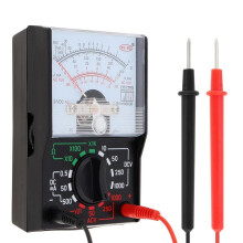Multímetro, voltímetro de 1000 V, medidor de voltaje, amperaje, voltaje y ohmios con cables de prueba y batería incluidos.