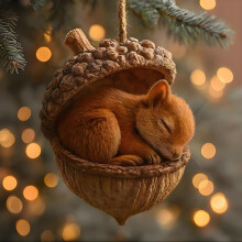 Décorations de Noël amusantes représentant des animaux de la forêt, en acrylique 2D – Compatibles avec les sapins de Noël