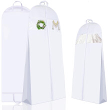DISEN 70" Kleidersack für Brautkleider mit Kleiderbügel, faltbarer Kleidersack mit 8" Zwickel, atmungsaktiver, langer Kleidersack zur Aufbewahrung