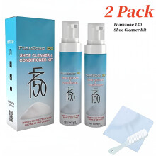 100ml sada na čištění bot, sada na čištění bot s kartáčem a ručníkem, pěna na čištění tenisek, kůže, bílých bot a látek