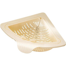 Panier égouttoir magnétique triangulaire pour évier, panier d'égouttage d'angle pour cuisine – Compatible avec les éviers standards (blanc)