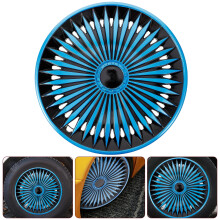 Pacote com 1 Calota Redonda Multicolorida para Aro de Roda de Carro, Capa Decorativa para Aro de Roda, 14,34 x 14,34 x 1,97 polegadas