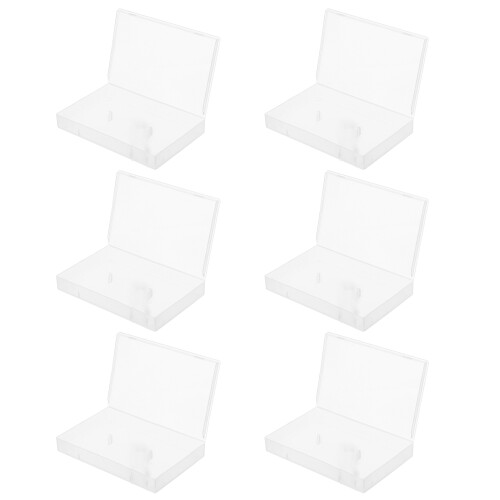 24Pcs Semi-Transparent White Plastic Tape Holder Multi-Use Storage Box