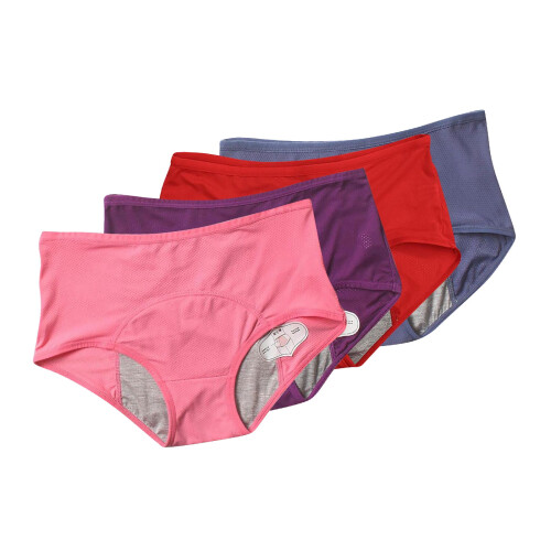 Lekvrij menstruatieondergoed voor dames, plus size, 4-pack