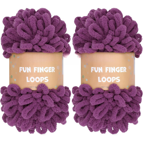 Νήμα Fun Finger Loops - Jumbo Polyester - 100g/Κούμπωμα - 2 Κουβάρια
