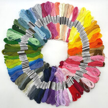 100-Color Rainbow Embroidery Thread Kit for Bracelets, Cross Stitch & Crafts – Cotton Craft Yarn
