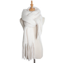 Xale bege grande e leve para mulheres – Cachecol grosso e oversized para o inverno e outono, combina com todos os looks.
