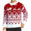 Pull de Noël homme avec broderie de rennes (1 pièce) 1