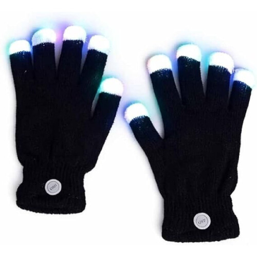 Γάντι LED Rave, 7 Χρώματα Γάντια με Φωτισμό για Γάντια, Γάντια που Αναβοσβήνουν για