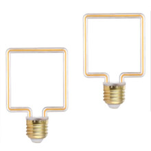 Lot de 2 ampoules LED à filament 4W E27, ampoules décoratives rétro à lumière douce pour vitrine