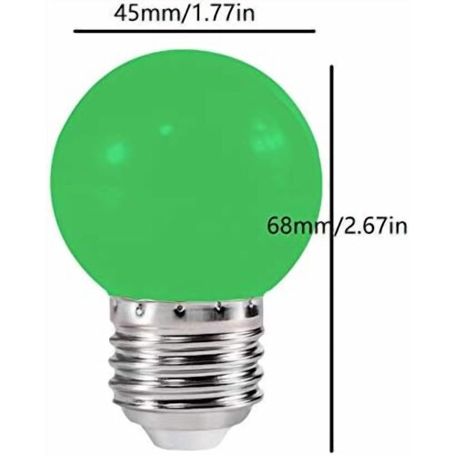LED røde globepærer E27 1W100lm 10-pak