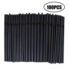 Canudos de coquetel ACDANC Mini Short, Canudos de coquetel pretos, 100 unidades