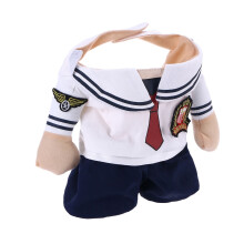 Fantasia de marinheiro para animais de estimação (1 conjunto) para cães com tórax de 114 a 127 cm e pescoço de 71 a 84 cm.