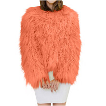 Giacca invernale da donna lunga, tinta unita, imbottita, con cappuccio e tasche frontali, calda e casual, colore arancione AM.