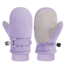 AWZXDE Toddler Skiing Mittens Winter Gloves for Boys Girls Outdoor Cold Weather Purple