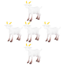 20Pièces Figurines Moutons Blancs PVC Durable Décor Miniature