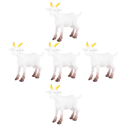 20Pièces Figurines Moutons Blancs PVC Durable Décor Miniature