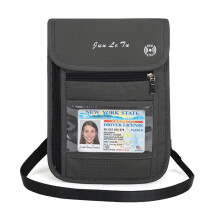Passport Wallet Nylon Waterproof for Women Men Holder with RFID Blocking for Secure Travels - Steel Gray